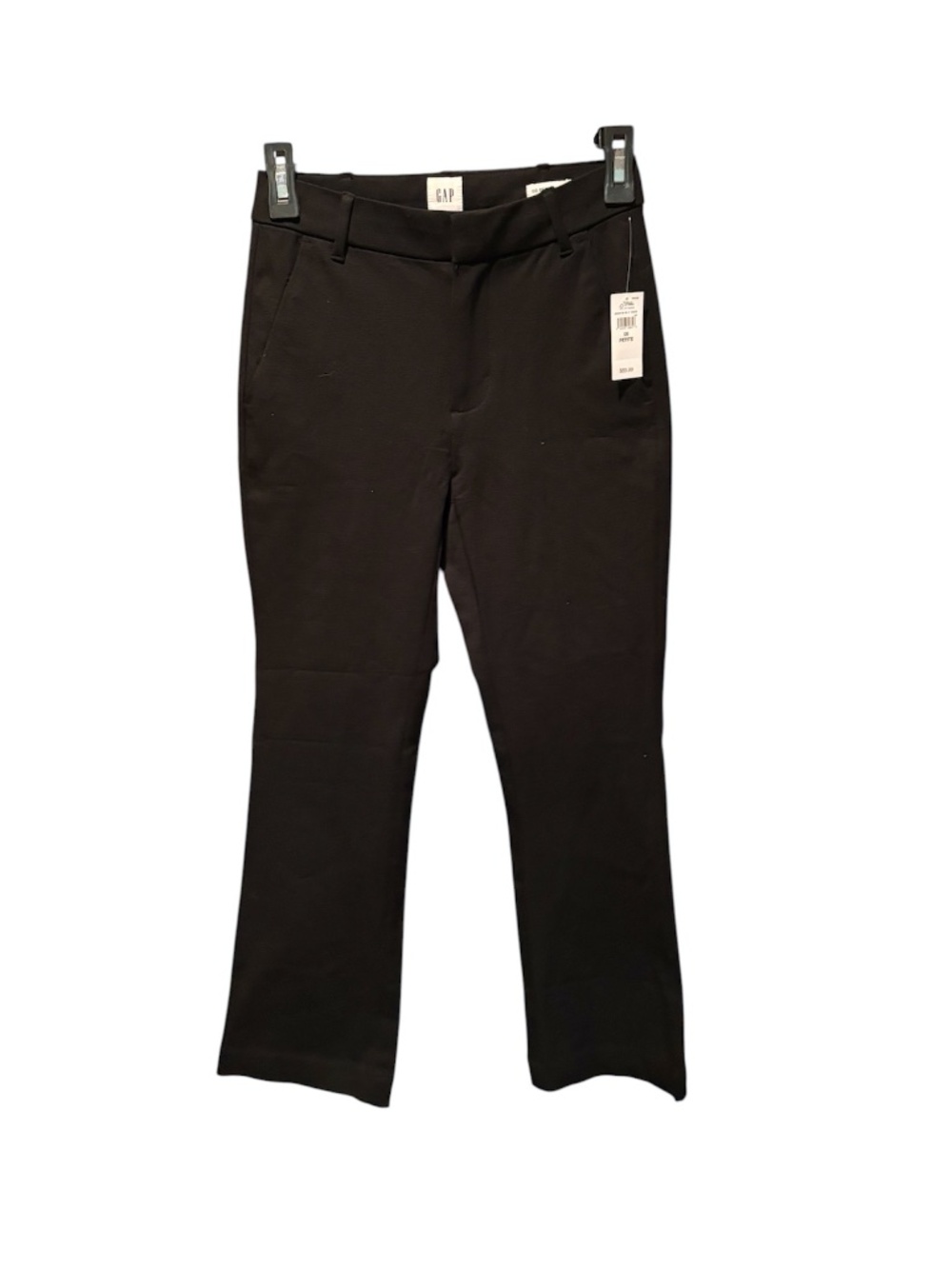 Gap Women's High Rise Kick Fit Pants in Black Size 00 Petite NWT